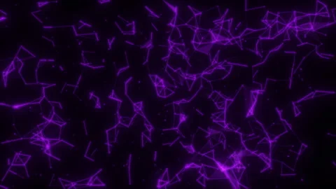 Abstract purple plexus lines triangles energy magical video animated backgroud Stock Footage 337087088