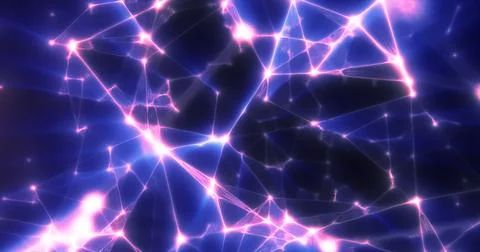 Abstract purple plexus lines triangles energy magical background イラスト素材