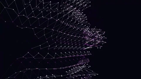 Abstract Purple Plexus Network Background Animation Vídeo Stock 334380403