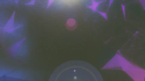 Abstract purple plexus network with glowing geometric lines Stock Footage 343834317