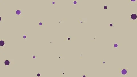 Abstract purple polka dots pattern on beige background Stock Illustration