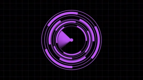 Abstract purple radar screen scanning dark grid background with seamless lo.. 動画素材 331365902