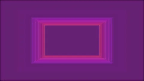 Abstract purple rectangular frames pulsate with neon light, looping motion .. Video stock 341679329