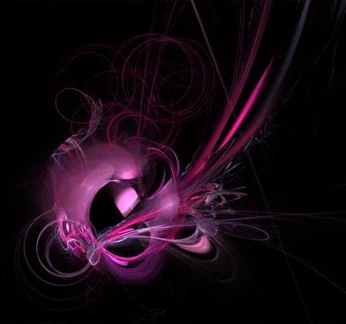 Abstract purple-red pattern on black background, wallpaper, design Stock Illustration