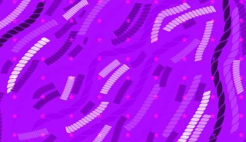 Abstract Purple Rope Pattern With Stars  Vibrant Seamless Background Textur.. Stock Illustration