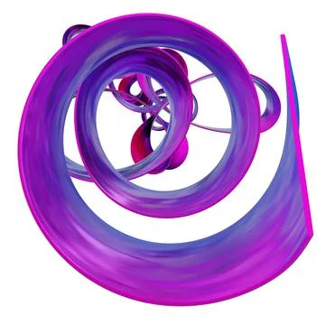An abstract purple shape that is curved and smooth. It has a clear background Illustrazione stock