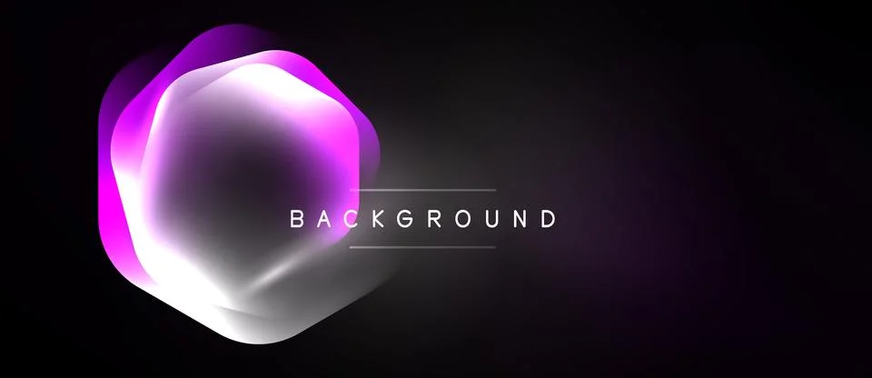 Abstract purple shape dominates dark background. Gradient effect creates Illustrazione stock