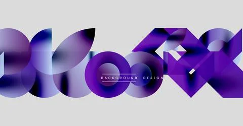 Abstract purple shapes overlap, creating dynamic visual effect. Modern design Illustrazione stock