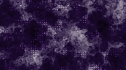 Abstract purple smoke background with dotted grid overlay for tech visuals Stock Footage 329139718