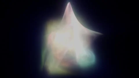 Abstract purple smoke light orb on black background Stock Footage 337131612