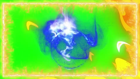 Abstract purple smoke on yellow background. Artistic colorful ink cloud design Stock Footage 340715072