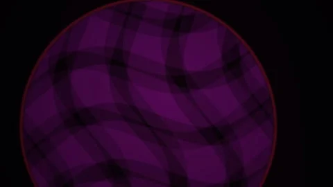 Abstract Purple Sphere with Intersecting Geometric Grid Lines Animation. Stock Footage 340524842