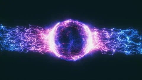 Abstract purple sphere made from waves Stock Illustration