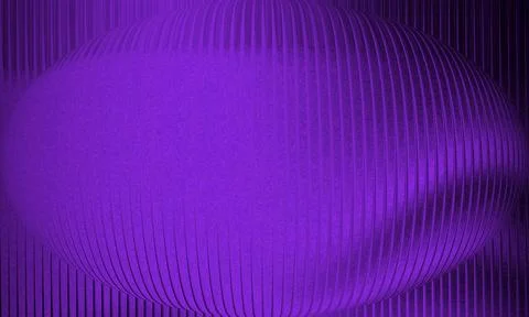 Abstract purple sphere with vertical ridges and metallic texture on a dark .. Illustrazione stock