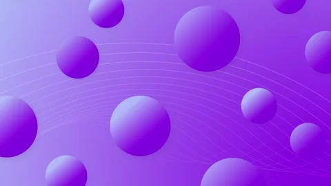 Abstract Purple Spheres Floating on a Gradient Background Animation. Stock Footage 320465103