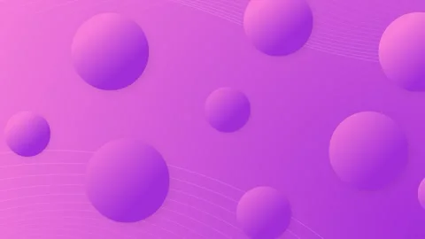 Abstract Purple Spheres Floating on Gradient Background. 스톡 동영상 320465132