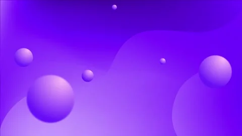 Abstract Purple Spheres on Gradient Background with Smooth Curves and Shadows Stock-Footage 341926683