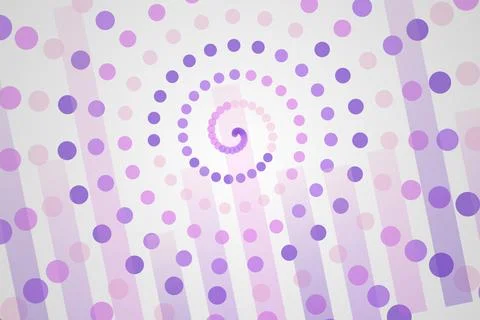 Abstract purple spiral pattern with dots on a light background Stock Photos