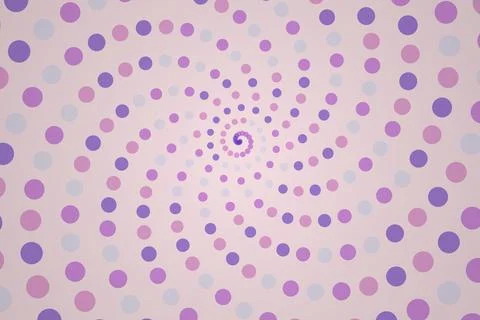 Abstract purple spiral pattern with dotted circles design Stock Photos