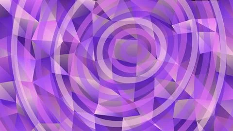 Abstract purple spiral pattern with geometric shapes Stock Illustration