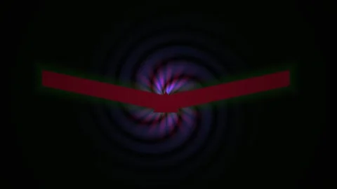 Abstract purple spiral with red lines on black background. Stock Footage 337455211