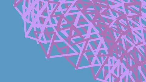 Abstract purple triangle geometric pattern on blue background Stock Illustration