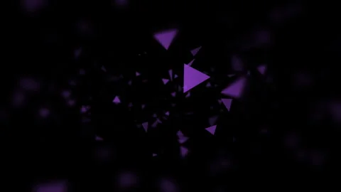 Abstract purple triangle pattern on black background digital art or design Stock Footage 258729756