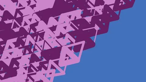 Abstract purple triangle pattern on a blue background Stock Illustration