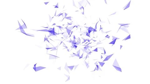 Abstract purple triangles 3d render. Computer generated polygonal contour Stock Illustration