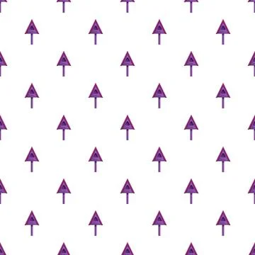 Abstract purple triangular arrow symbols seamless pattern Stockillustratie