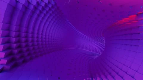 Abstract Purple Tunnel with Geometric Patterns.. 스톡 일러스트