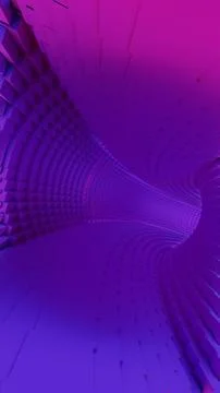 Abstract Purple Tunnel with Geometric Patterns.. Illustrazione stock