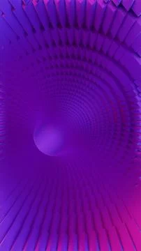 Abstract Purple Tunnel with Geometric Patterns.. Stock Illustration