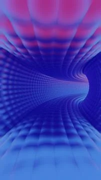 Abstract Purple Tunnel with Geometric Patterns.. Illustrazione stock