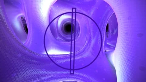 Abstract Purple Tunnel Motion Exploring Deep Centering Stock Footage 327604822