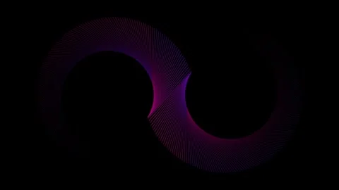 Abstract purple violet radial line infinity geometric tech motion background Stock Footage 342804489