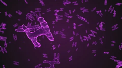 Abstract purple virus cells under microscope Stock Footage 88390543