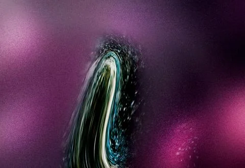 Abstract Purple Vortex Swirl With Motion Blur, Cosmic Energy and Metallic T.. 스톡 일러스트