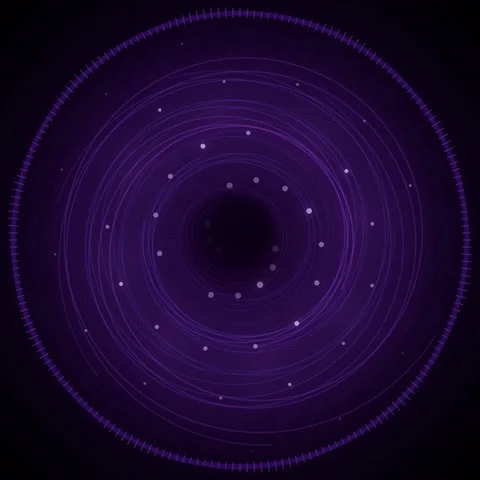 Abstract purple vortex tunnel wormhole background spiral energy motion Stock Footage 345689120