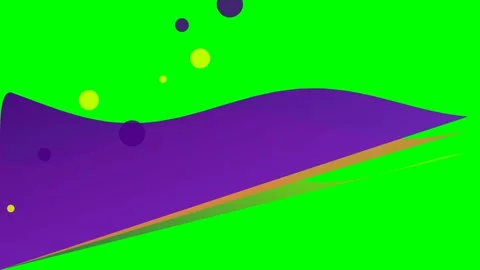 Abstract purple wave and floating circles on a vibrant green background Stock Footage 340266430