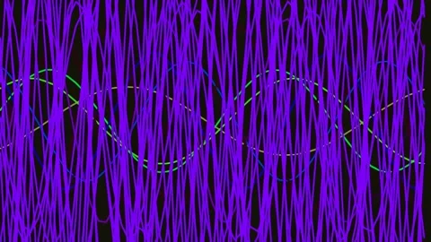 Abstract purple wave background loop for technology visualization and futur.. Stock Footage 341057833