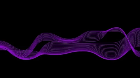Abstract purple wave on black background, modern design. Stock Footage 319455655
