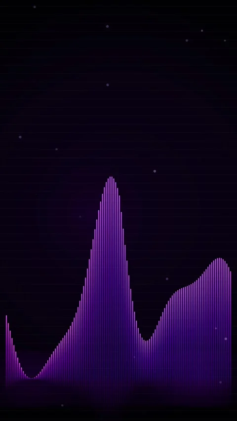 Abstract purple waveform equalizer display for futuristic music visualizati.. Stock Footage 345491367