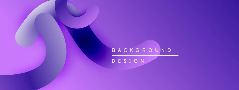 Abstract purple waves create dynamic background. Smooth shapes blend, offering Illustrazione stock