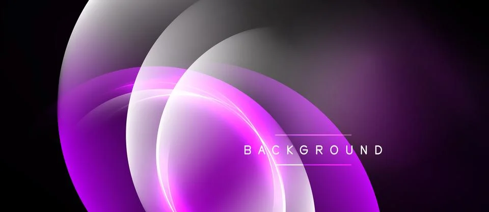 Abstract purple waves create dynamic background. Smooth gradients, light ef.. Stock Illustration