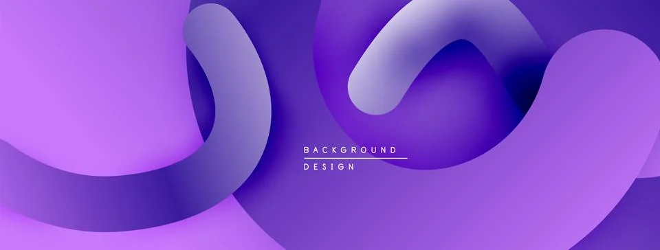 Abstract purple waves create flowing design. Soft gradients suggest movement, Illustrazione stock
