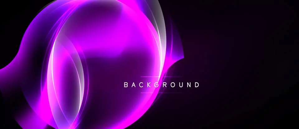 Abstract purple waves form dynamic background. Bright glow highlights curves 스톡 일러스트