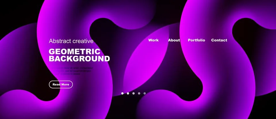 Abstract purple waves form dynamic background. Text elements present work, .. Ilustración de archivo