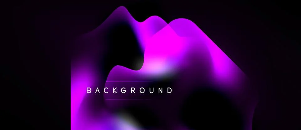 Abstract purple waves form fluid background. Dark shades blend into bright .. 库存插图