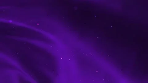Abstract purple wavy background with glowing particles and soft bokeh lights Stock Illustration